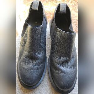 Dr Martens: Women's "Cherry" Black Pebble Leather Slip-On's Ankle Boots  Size 11